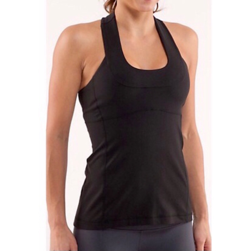 Lululemon black scoop neck racer back tank top